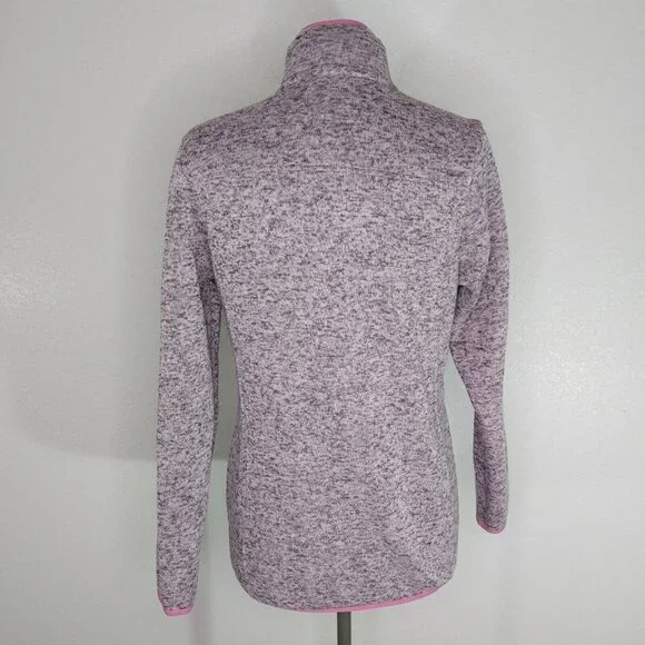Simply Southern Womens Medium Pullover Pink Heather Fleece Sweatshirt 1/4 Snap - Picture 6 of 13